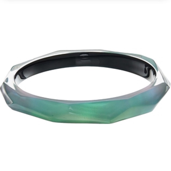 Alexis Bittar Jewelry - ALEXIS BITTAR GREEN FACETED LUCITE BANGLE BRACELET